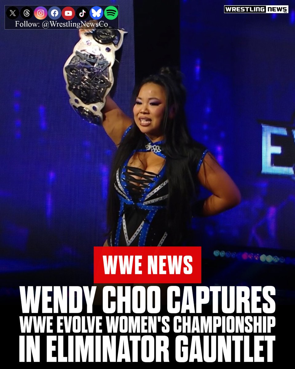 WrestlingNewsCo's tweet image. Wendy Choo has won the vacant WWE EVOLVE Women's Championship, outlasting seven other women in an Eliminator Gauntlet match on tonight's episode of EVOLVE on Tubi. Congrats Wendy! 

#WWE #EVOLVE #WendyChoo #WomensWrestling #Tubi