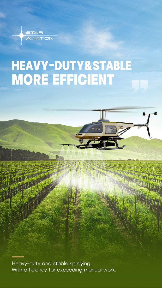1avKNBGfwO39426's tweet image. The HARVEST series are designed for spring—the season of growth.
Heavy-lift stability, wider spray coverage 
Navigates terraced hills &amp;amp; orchards
Pilot stays on the ground
Precision atomized spraying

Smart spraying. Safe operators. Sustainable yields.
#SpringSpraying #PrecisionAg
