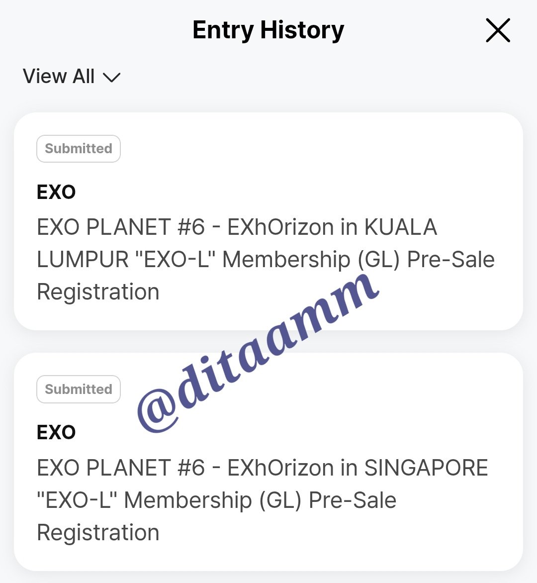 ditaamm's tweet photo. Open rent membership EXO Planet 6 - EXhOrizon in : 
✅Kuala Lumpur
✅Singapore
💸 DM for price

#openrent #EXO_PLANET6 #membership #ep6 #exoplanet #exo https://t.co/4ydNU3AumT