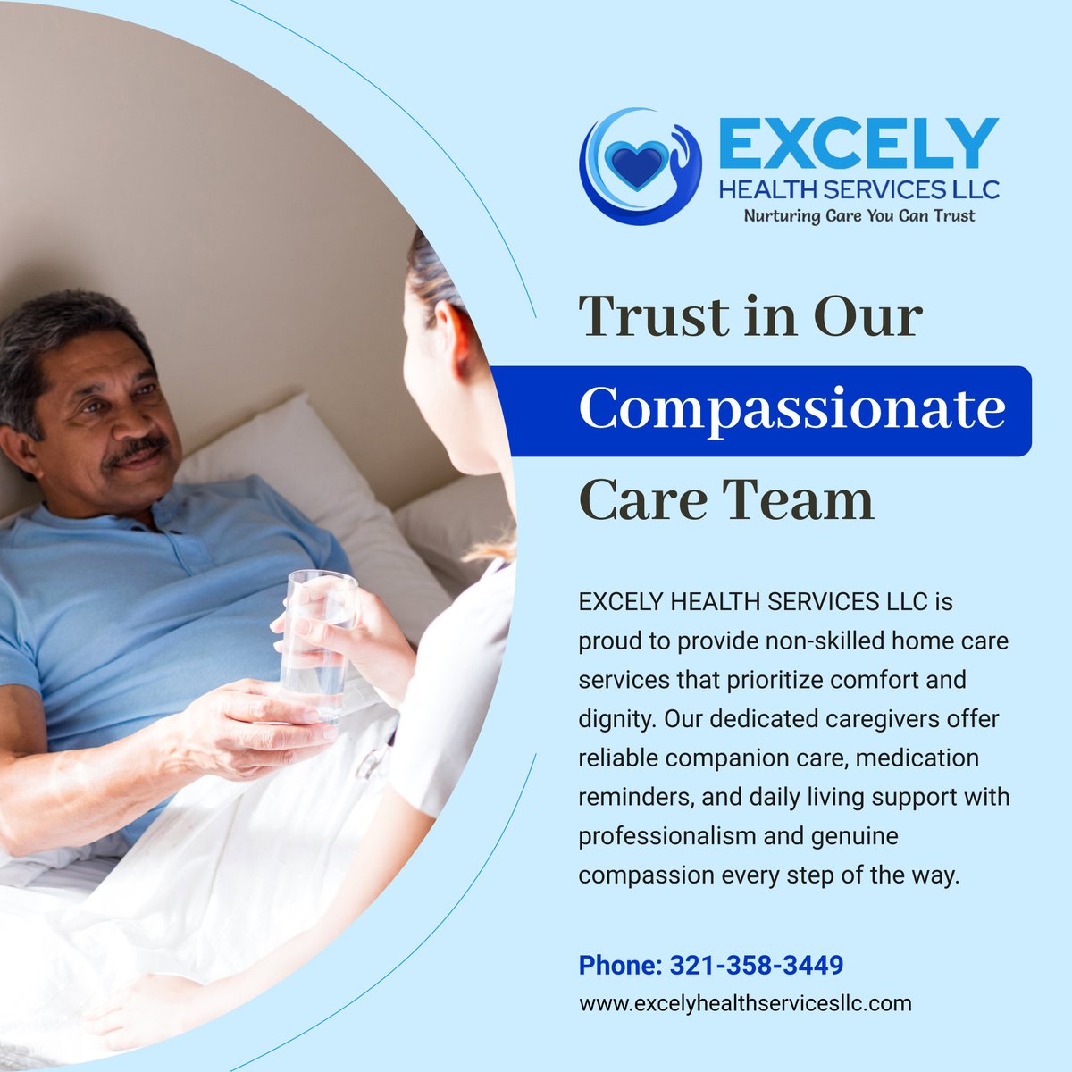 excelysllch's tweet image. Choosing EXCELY HEALTH SERVICES LLC means choosing a dedicated team invested in your loved one's well-being. 

#OrlandoFL #HomeHealthCare #Caregivers #CompanionCare #PersonalCare