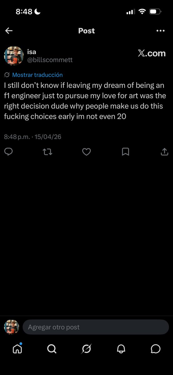 Lo que me aparece después de haber tuiteado esto: