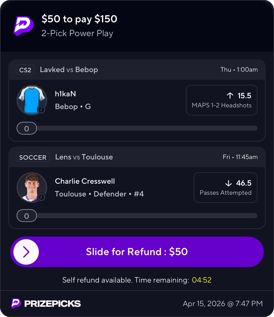 FitzDFS's tweet image. Tailing my guy @Reversepickss

h1kan Over 15.5 HS 💎

- Over the last 7/10 (18.4 avg)
- 65.5% HS rate in projected maps Nuke/Mirage
- Underdog has him at 16.5 

Link down below 👇 

#Soccer #PrizePicks #CS2 #Esports