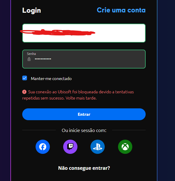 Benimaginando's tweet photo. @Ubisoft I'm trying to access my account, but it's not working https://t.co/Dp6ROM2NoA