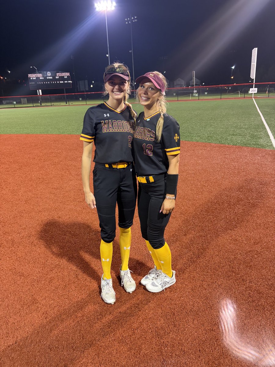WalshJesuitSB's tweet photo. 10 in a row! Warriors pick up a 4-2 win over South Range in a great game! 

POG: Maddy goes 7 scatters 6 hits, 2ER,5K moving to 4-0 on the year.
POG: Ella G. 2/3 2runs

Mia picks up a big 2RBI and Brynn one more time with a 2 out RBI! 

#AMDG
#FINISHTHEJOB
#NEVERBLINK https://t.co/66ArVGza6Q
