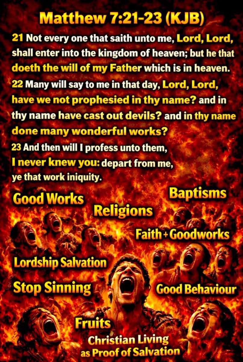 AloneJesusSaves's tweet image. You’re Matthew 7:21-23