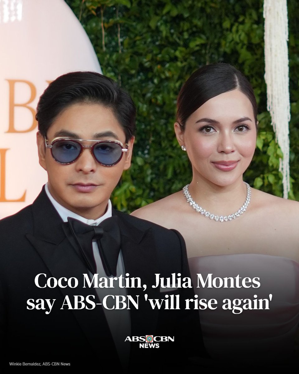 ABSCBNNews's tweet photo. "We believe that ABS-CBN will rise again." ❤️💚💙

Kabilang sina Coco Martin at Julia Montes sa ilang Kapamilya na nagpahayag ng suporta para sa ABS-CBN.

Basahin: https://t.co/WBPORvRnbK https://t.co/cB84uRMHXO