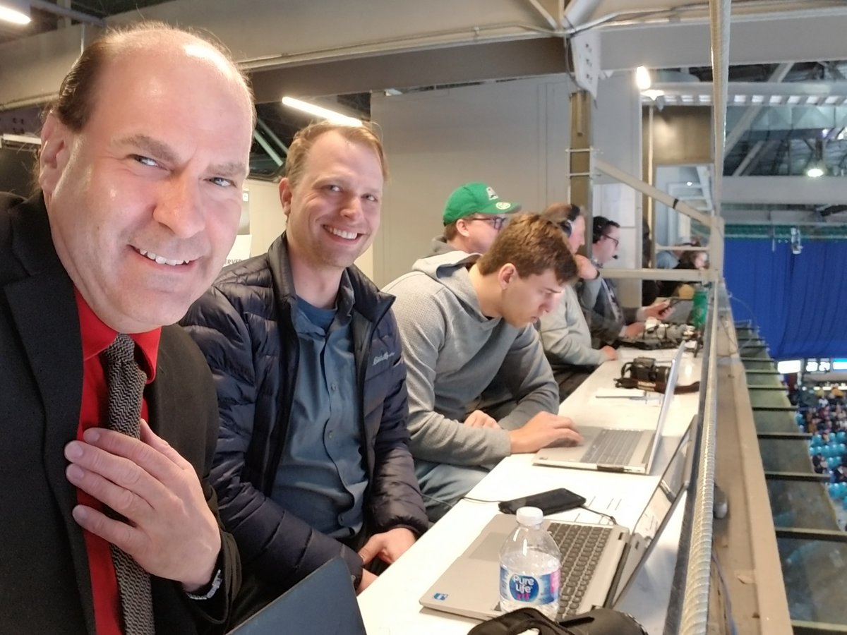 StanksSports's tweet image. Media row is full tonight at the SaskTel Centre for Game 4 of the #WHL Eastern Conference Semifinal Series between the visiting #PrinceAlbert #Raiders and the host #Saskatoon #Blades. This is rare in almost all places in Canada these days. #WHLPlayoffs. #CHL.