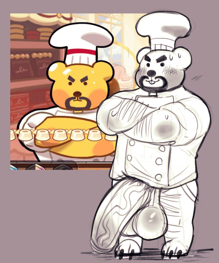 kobsuaymuk's tweet photo. Jelly Bear Chef from Cookie Run https://t.co/alo4Ax7IZh
