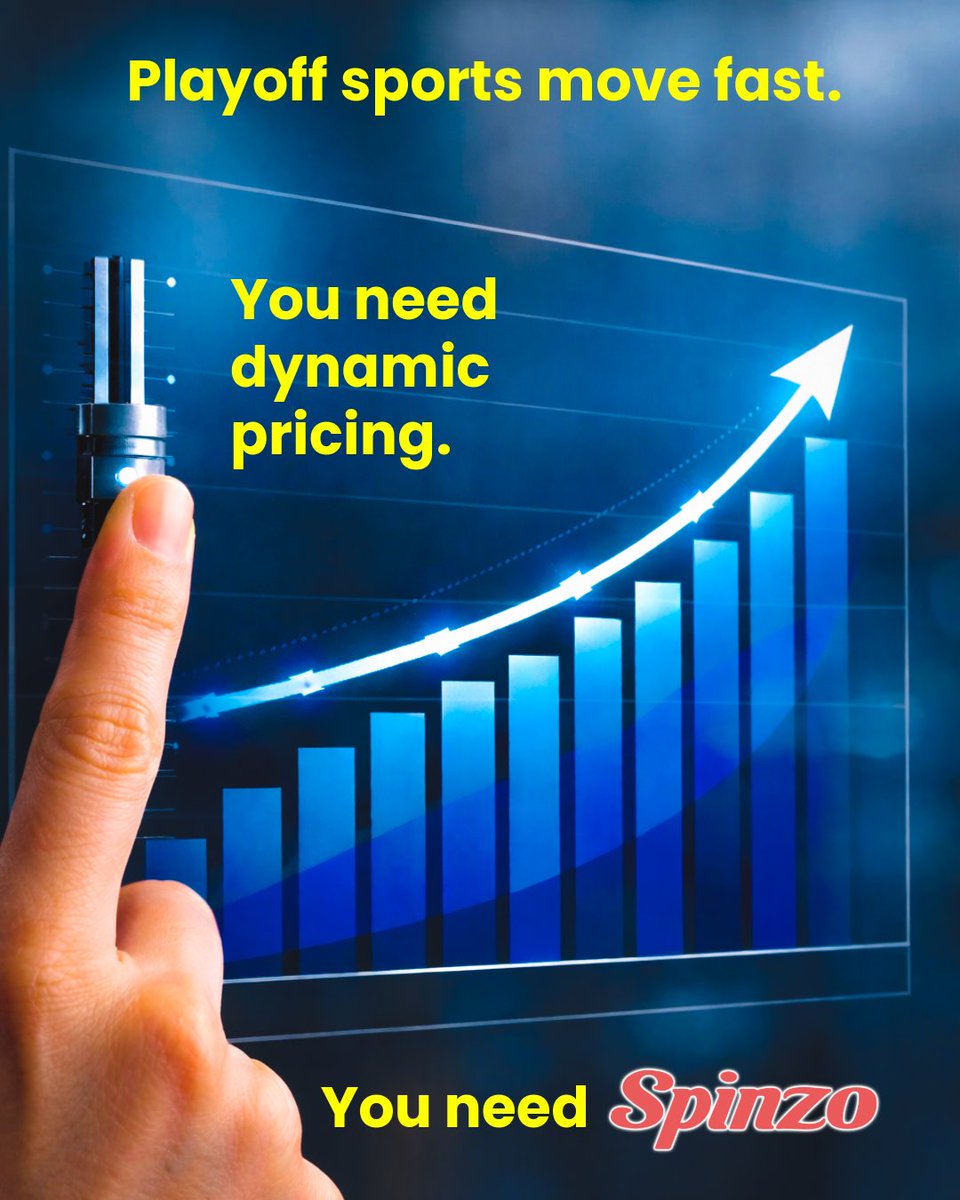 When prices are shifting by the minute… you don’t have time to fight your tools. That's why some of the most notable sports teams trust Spinzo with playoff pricing for their specialty tickets.

Spinzo gives you dynamic pricing that actually works:

→ Watch one price code. Sell