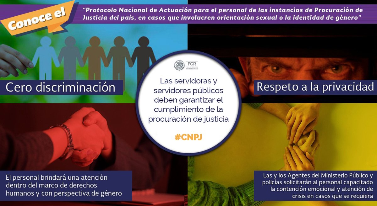 FGRMexico's tweet image. Las servidoras y servidores públicos que intervengan en el procedimiento garantizarán, el manejo y protección de datos personales y datos personales sensibles; conforme a la normatividad aplicable. #LGBTI+  #CNPJ