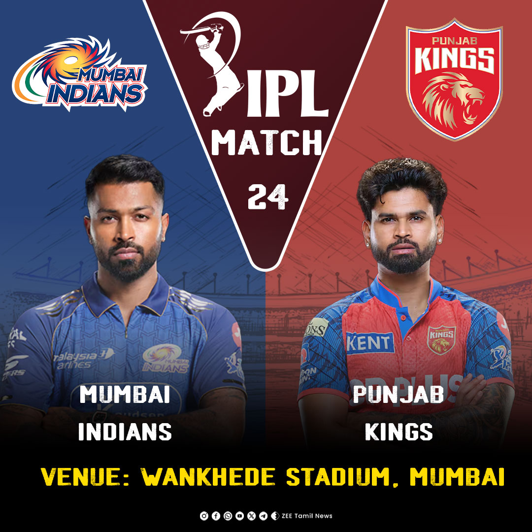 ZeeTamilNews's tweet photo. #SportsUpdate | இன்று... MIvsPBKS
#ZeeTamilNews | #IPL2026 | #MIvsPBKS | #Match24 https://t.co/zLGwEzhyo2