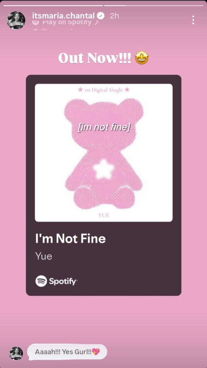 reen_zar's tweet photo. Chanty showing support to Yue on her Single debut 💜💚
#ImNotFine #Yue  #NewestSingle #Lapillus #라필루스  #chanty https://t.co/ndyOPl6Q5l