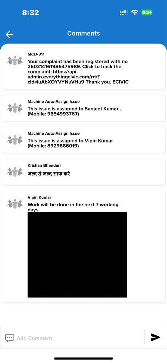 bha17233's tweet image. 14 मार्च 2026 को @MCD_Delhi 311 App पर Indra Park, Sultanpuri की सफाई की शिकायत की थी। 7 दिन में काम का आश्वासन मिला था, लेकिन 16 अप्रैल तक कोई कार्रवाई नहीं हुई।

क्या ऐसे ही जनता की शिकायतों को नजरअंदाज किया जाता है? कृपया तुरंत सफाई कराई जाए।
#MCD #Sultanpuri #CleanDelhi