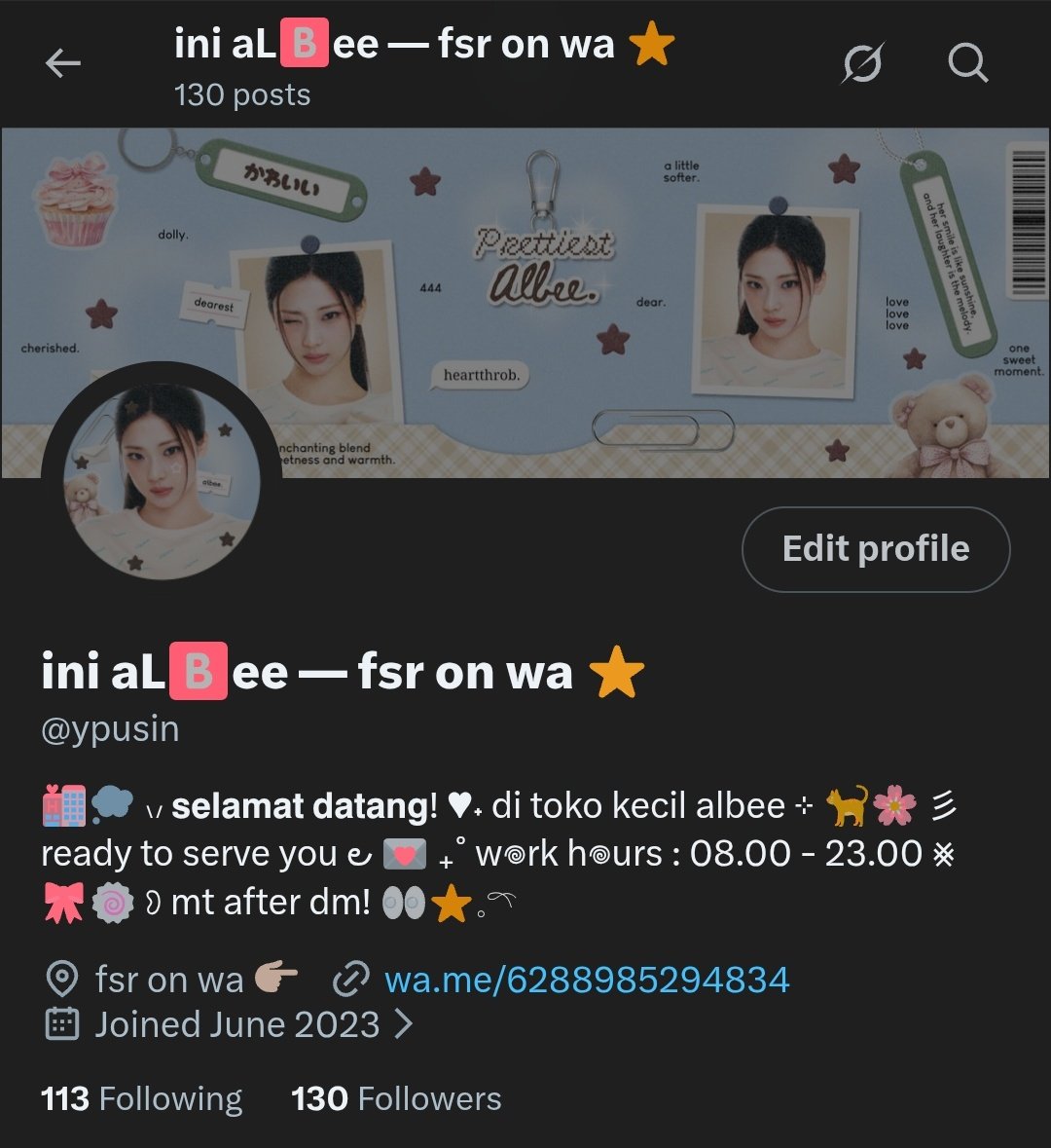 ini albee — fsr on wa ⭐️ tweet media