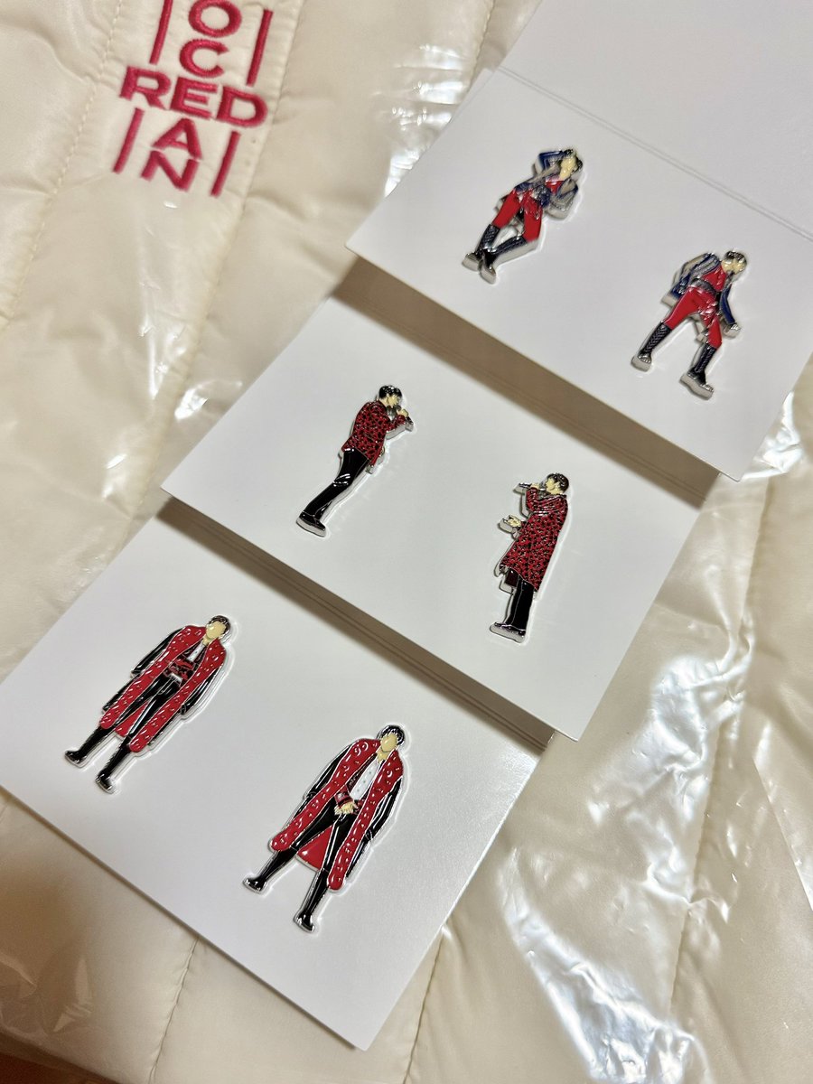 グッズが届いていよいよなんだなと実感（遅い）

ニコイチピンズは今回3つにしたけど、
特に欲しかった組み合わせ！！嬉しい😭💓💓