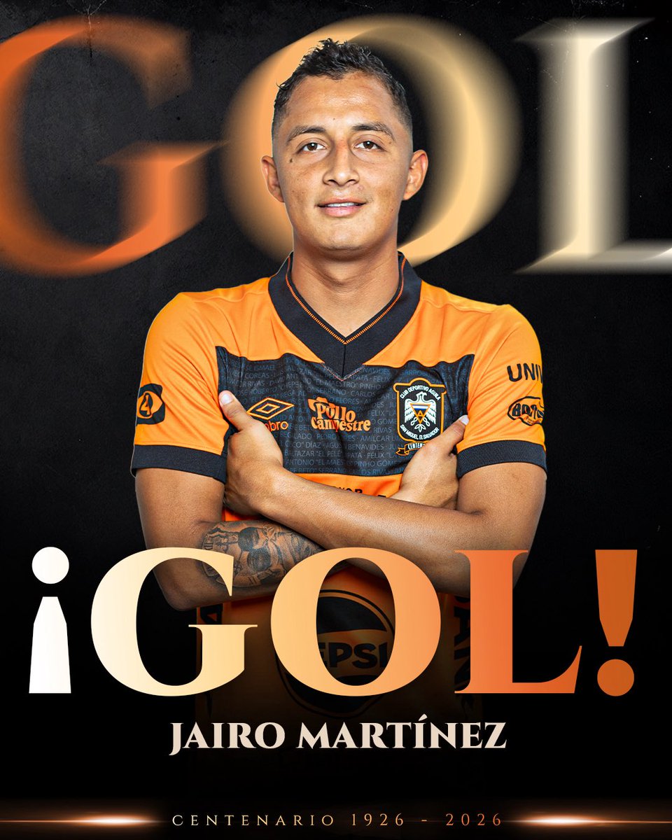 ⌚️ST| Min. 89’ en el Estadio Cuscatlán. 🏟️

¡𝐆𝐎𝐎𝐎𝐎𝐎𝐎𝐎𝐎𝐎𝐎𝐎𝐎𝐋 𝐃𝐄 Á𝐆𝐔𝐈𝐋𝐀! 🦅 JAIROOOO MARTÍNEEEEEZZZ pero donde la pusiste. 🔥🦅

#ALIANZAFC  0️⃣ 🆚 2️⃣ #CDÁGUILA  

#VamosÁguila | #ElMásGrande | #Centenario2026 | cdaguila.shop