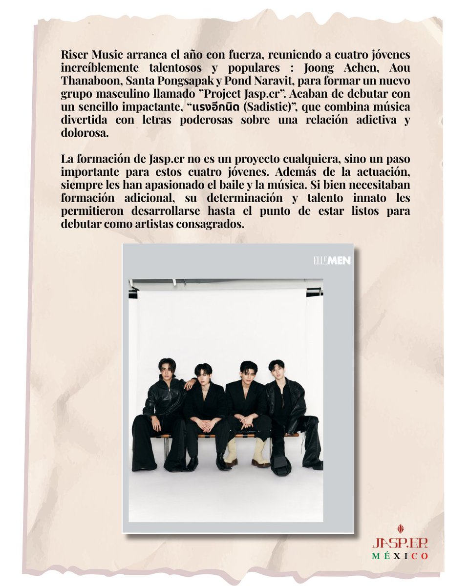 JASP.ER MEXICO 🇲🇽 • #JASPER_Touch tweet media