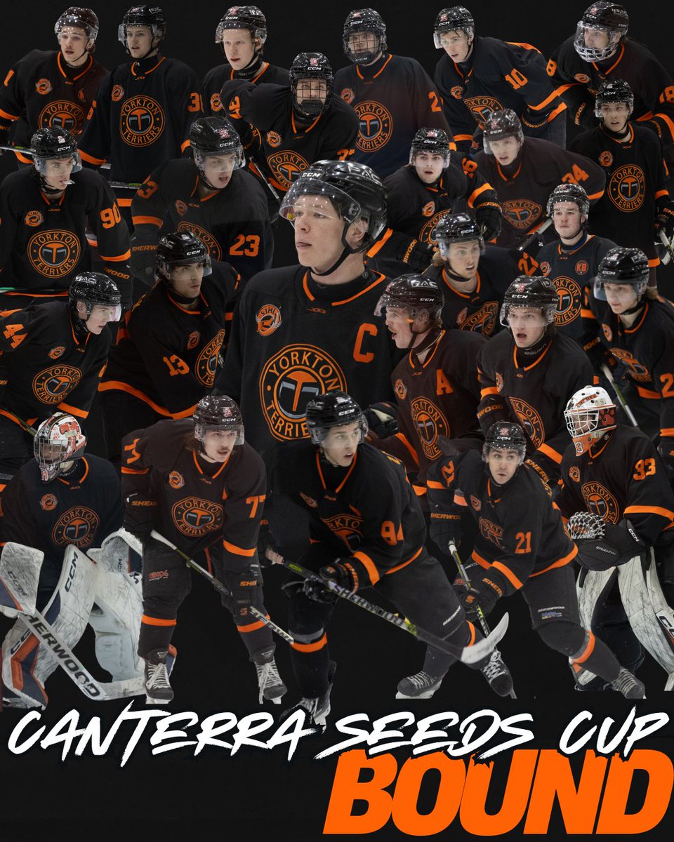 SJHLTerriers's tweet photo. FOR THE FIRST TIME SINCE 2014 THE YORKTON TERRIERS ARE GOING TO THE CANTERRA SEEDS CUP FINAL!!!!!!!!!!!!! https://t.co/lkUCTDnyuY