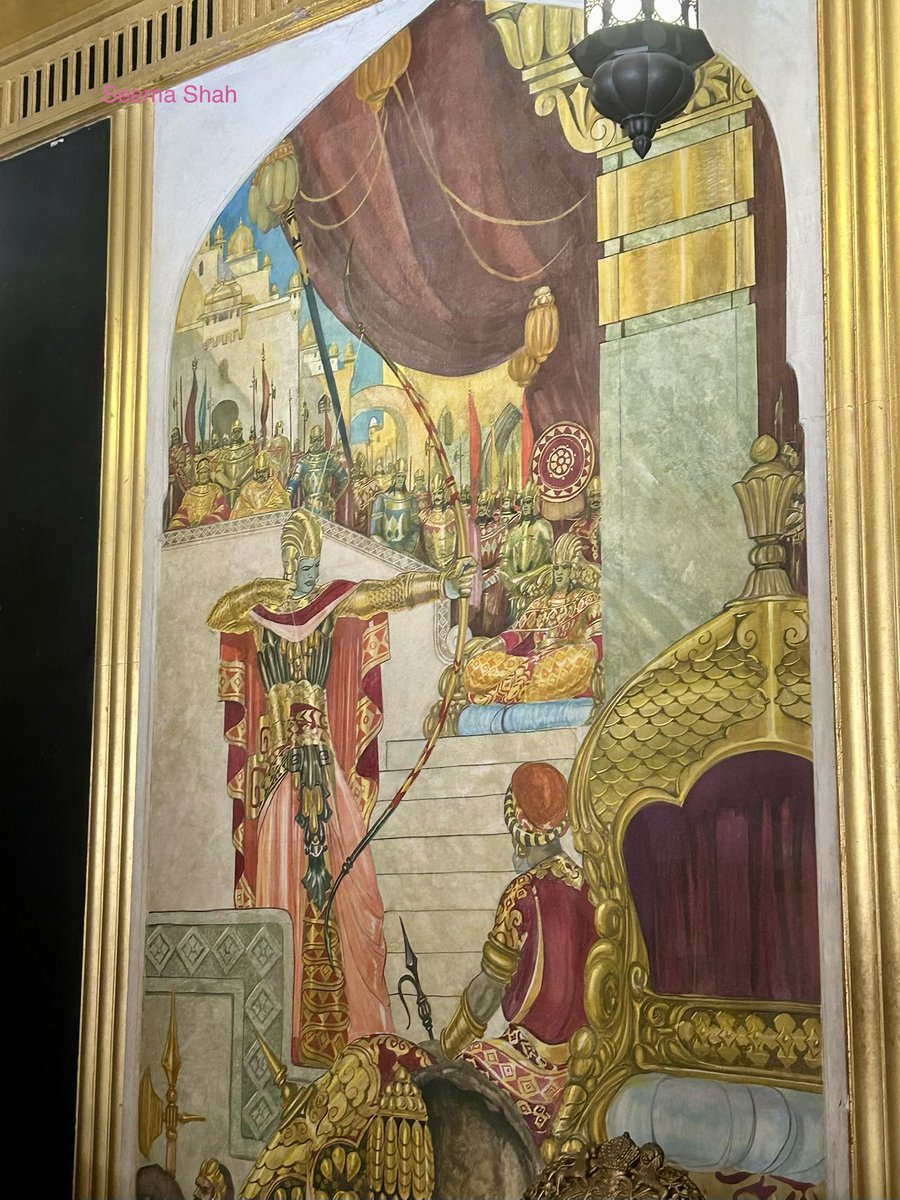 SeemaSh46712468's tweet photo. Beautiful Wall #Paining  on the theme of #Ramayana use real gold at #Umaidbhavan # #museum  #Jodhpur 
Another Photo series celebrating #Worldartday  #incredibleIndia  #Dekhoapanadesh #theme_pic_India_art 
#Sclick
#Sऊवाच😍 
Have Joyful Day ahead🙌🏻💅🖼️🎨♥️🙋‍♀️ https://t.co/V8Chmv2xO4