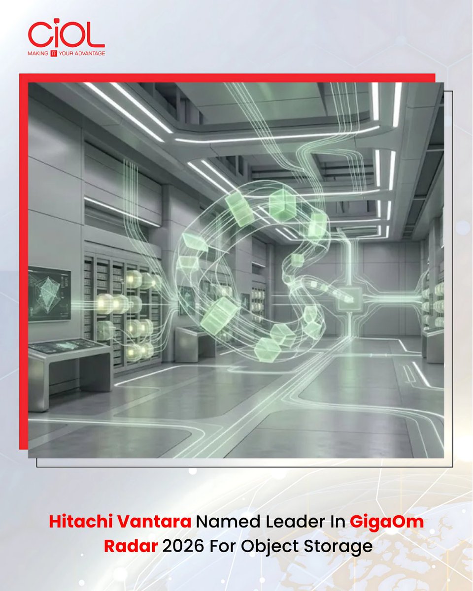 CiOL_News's tweet image. Hitachi Vantara has been named a Leader and Fast Mover in the 2026 GigaOm Radar for Object Storage, highlighting its VSP One Object platform’s scalability and AI-focused capabilities @HitachiVantara @gigaom 

ciol.com/news/hitachi-v…

#CIOL #hitachivantara #gigaom #objectstorage