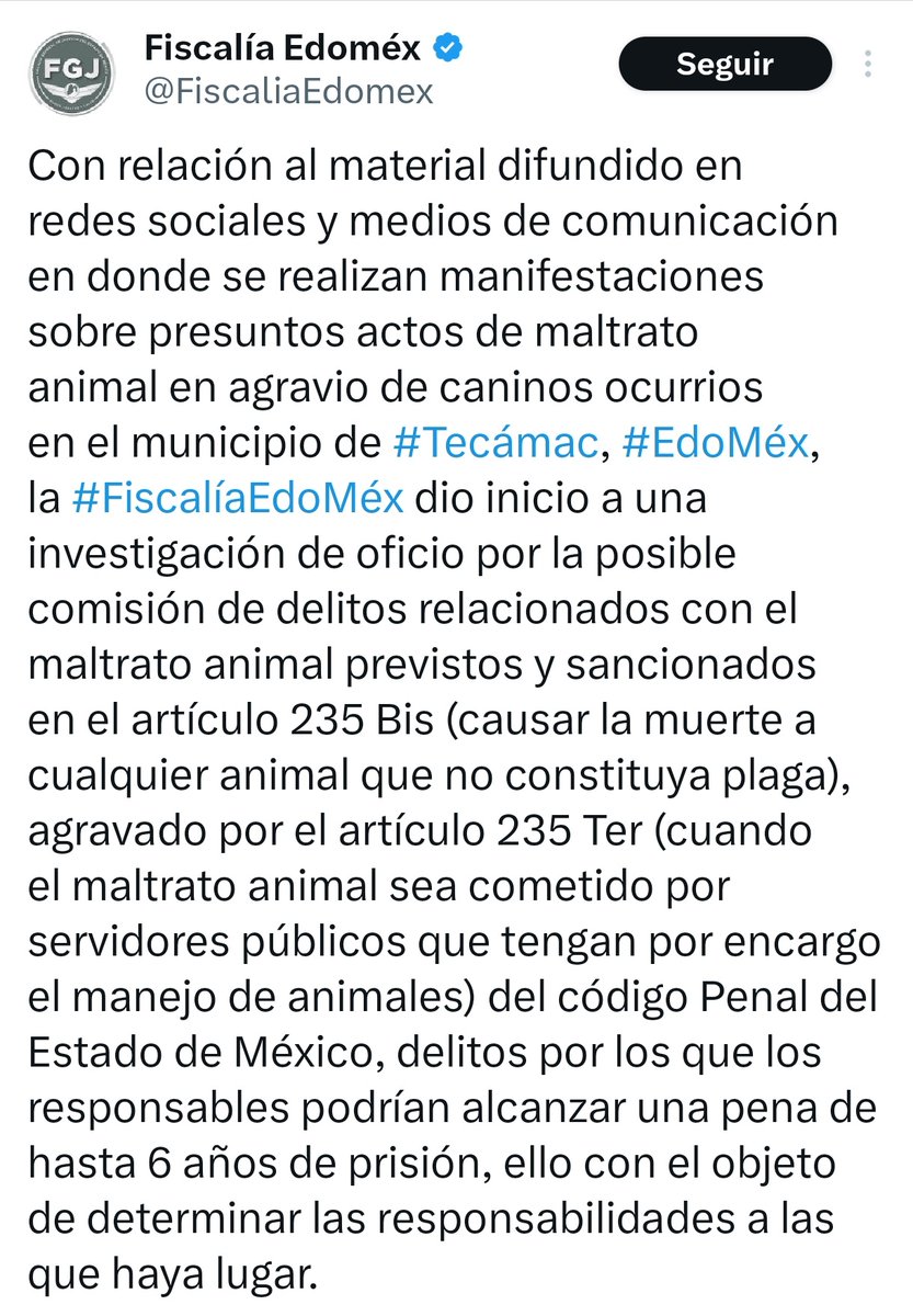 🚨 La <a href="/FiscaliaEdomex/">Fiscalía Edoméx</a> abre investigación a la senadora morenista Mariela Gutiérrez por el sacrificio de hasta 10,000 perros en Tecámac

Podría alcanzar hasta 6 años de cárcel
