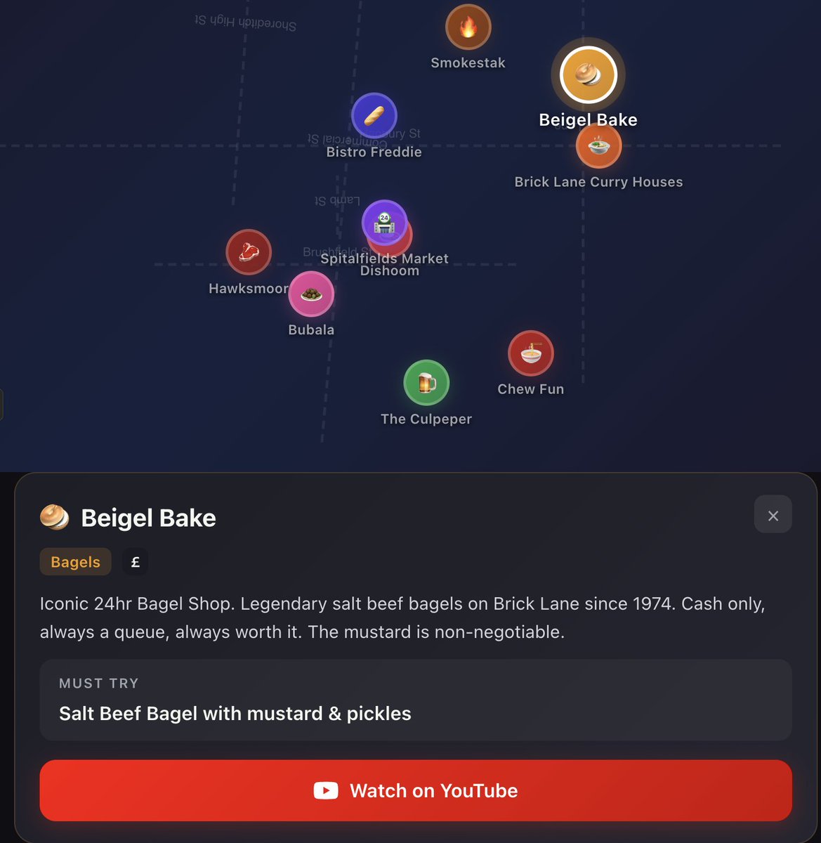 raizamrtn's tweet photo. I've been waiting to try this model (specifically via API) to see what interesting Instagram / FB related things can be built. 

Since API isn't available yet, I tried via https://t.co/HChjkoVc7O one of my favorite use cases of "Given a location, plan a walking food tour for me with videos" and did a side by side of Gemini vs. Muse Spark vs. Claude Opus 4.6

Gemini:
- Obviously very advantaged with Maps and commensurate data, creates a very familiar Maps-looking UI with the links to website and easy CTA to get directions
- However does NOT give me links to YouTube videos about the suggested restaurant, which I asked for :(

Claude Opus 4.6:
- Bad map, and links were sadly not actual links but that annoying thing LLMs do when they're cheating and send you to a YouTube link that's a search for the business name lol

Muse Spark:
- Pretty good map and actually links to unique Reels!
- Each recommendation had an actual Reel attached that wasn't a landing page for a search 
- I appreciated the little annotations too that seemed sourced from Meta properties 

Overall very exciting progress - I'm looking forward to playing with the API and buiding on it, It would be quite a unique unlock for developers~