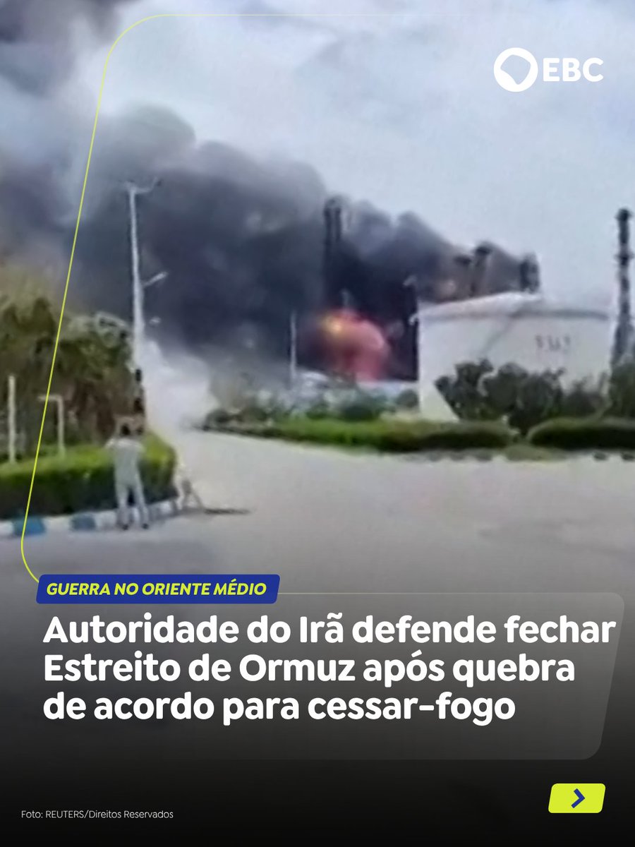ebcnarede's tweet image. GUERRA NO ORIENTE MÉDIO | O porta-voz da Comissão de Segurança Nacional do Parlamento iraniano, Ebrahim Rezaei, defendeu, nesta quarta-feira (8), o fechamento do Estreito de Ormuz após os ataques à refinaria localizada na ilha de Lavan e os bombardeios de Israel no Líbano.