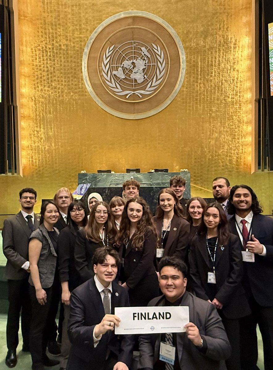 vgiang's tweet photo. It was an honour to accompany the MacEwan United Nations Club who recently represented Finland at the National Model UN Conference in New York City! Kiitos (thank you) to the Permanent Mission of Finland to the United Nations for providing a briefing to our delegation! https://t.co/ESxnxGunL7