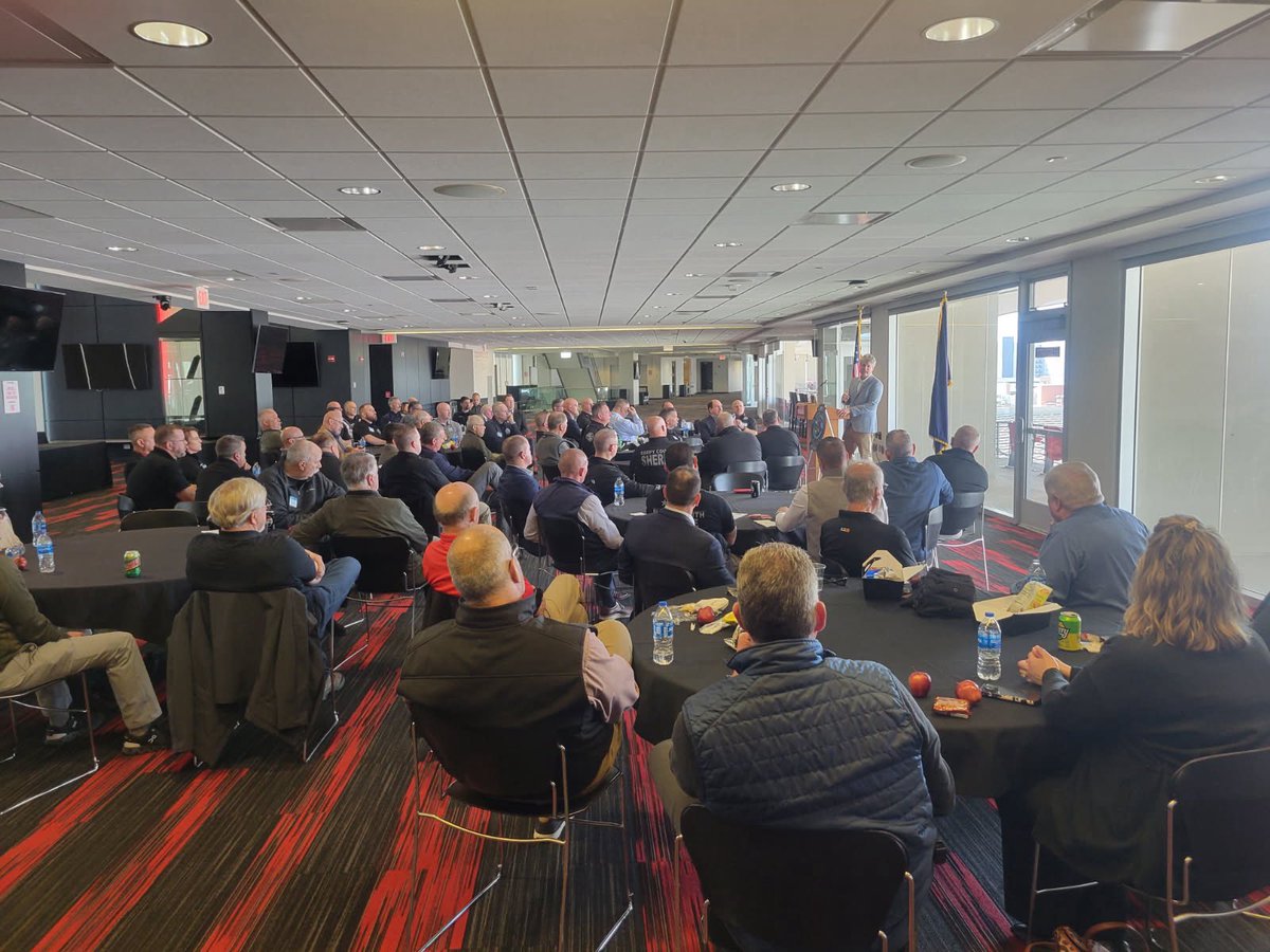 FBINAANebraska's tweet photo. Fantastic luncheon today with some talented &amp; dedicated law enforcement professionals @FBINAANebraska  thanks @mikehilgers for attending &amp; speaking to the group &amp; @UNL9012  @UNLPD for the tour of Tom Osborne Legacy Center! @FBINAAQuantico https://t.co/SApegsa5qF