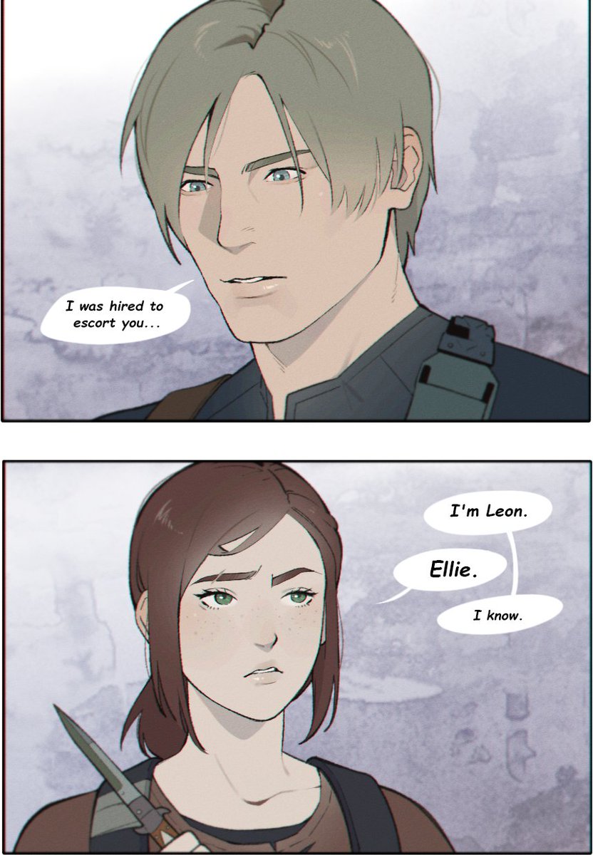 OmyChan2's tweet image. Leon has found another girl to adopt 

#Residentevil #Leon #Tlou #EllieWilliams