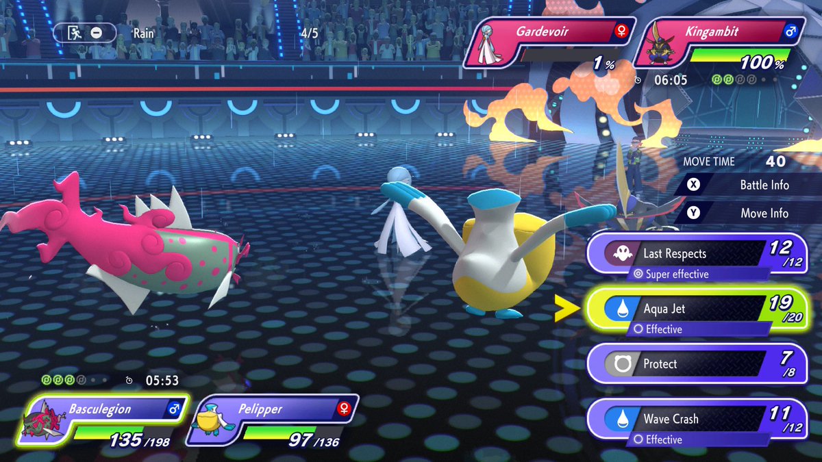 AndyLaVGC's tweet photo. So all the weird HP glitches seem to be just cosmetic? I knocked this gardevoir down to sash, and then it randomly had 39 HP on the next turn, and then it left the field and came back and had 1 HP again https://t.co/DopGjNBeEk