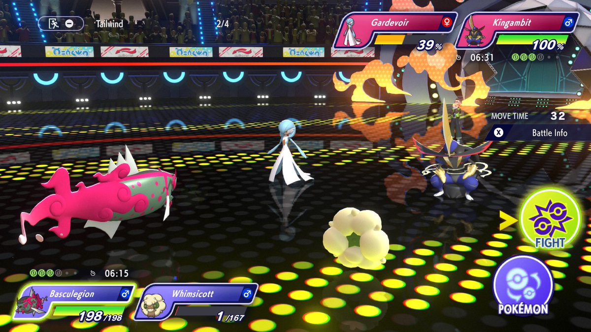 AndyLaVGC's tweet photo. So all the weird HP glitches seem to be just cosmetic? I knocked this gardevoir down to sash, and then it randomly had 39 HP on the next turn, and then it left the field and came back and had 1 HP again https://t.co/DopGjNBeEk
