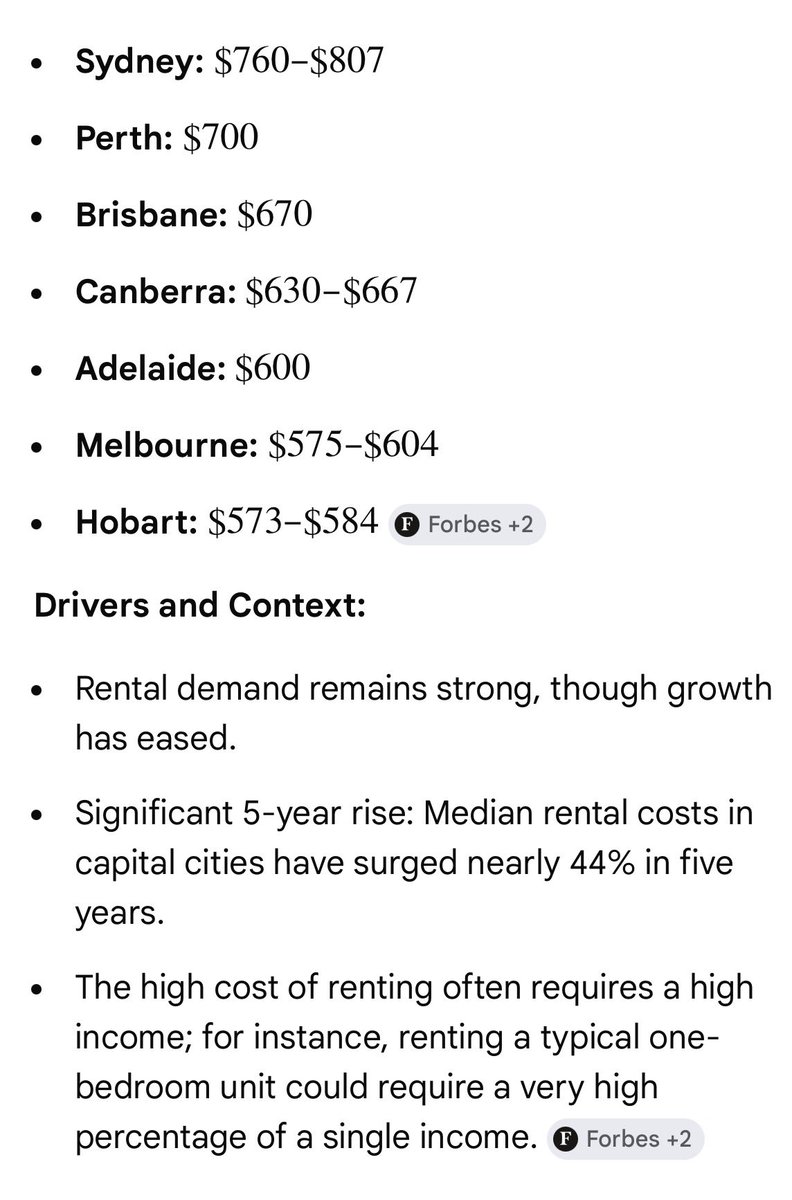 RestoreAussies's tweet photo. People always see the headline figures about house prices: The national mean house price has indeed risen to $1,074,700, which leaves the dream of home ownership out of reach for young Aussies and their families.

This is a huge problem, which is related to the dropping birth rate across our population, but this often also makes us forget about the rental market, which is  also suffering out of control rises due to mass migration - now up to $702 a week nationally and $807 a week in our major cities. This is a 44% increase in just 5 years, and the 2026 data is tipped to show another increase of 4-5%.

If you add over 2 million migrants to a nation, in a short amount of time and you permit 2,900,000 temporary visa holders to live here, this is the cost explosion you get. How can our young be expected to have any quality of life, never mind start a family, under these conditions.