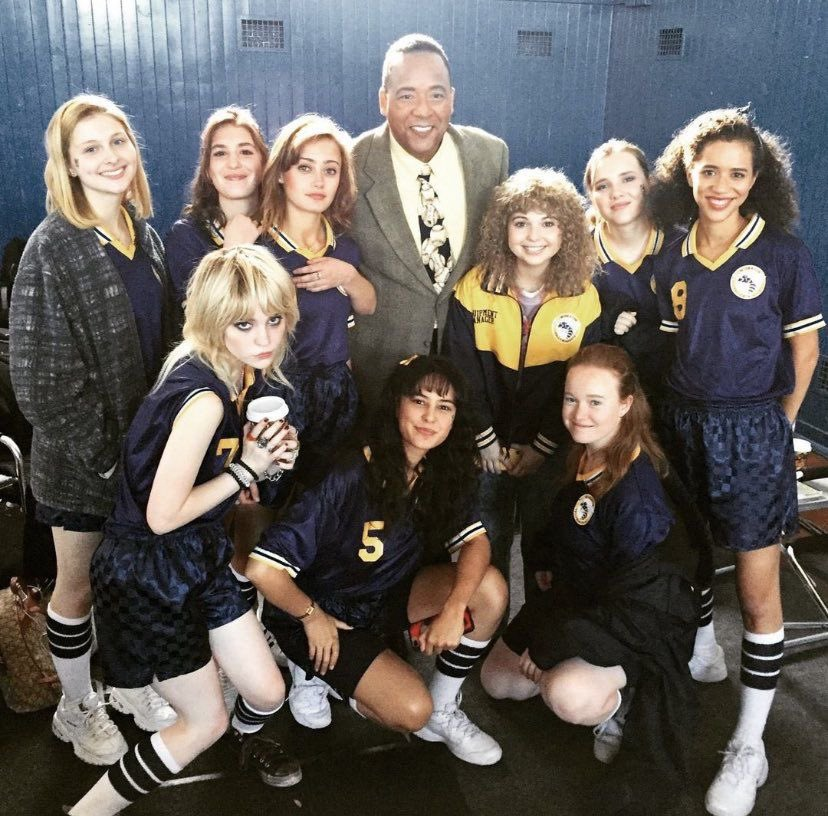 girlongirlworld's tweet photo. the yellowjackets if they were a band instead of a soccer team - a thread https://t.co/tBWKFfHMAm