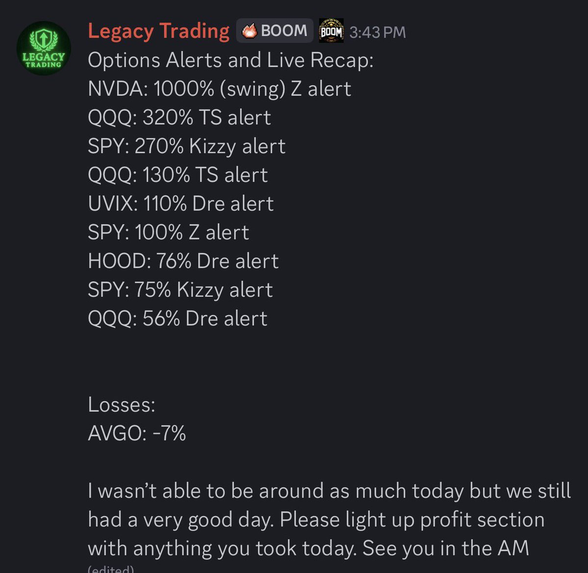 LegacyTradinggg's tweet photo. Made it happen again @templeofbooom tired of not being guided on plays? Tired of your broke cash account furu saying “no hand holding needed?” Come see the difference. If your favorite analyst is playing one contract at a time. You know. #templeofboom #optionstrading #daytrading https://t.co/aszDEqJAwz