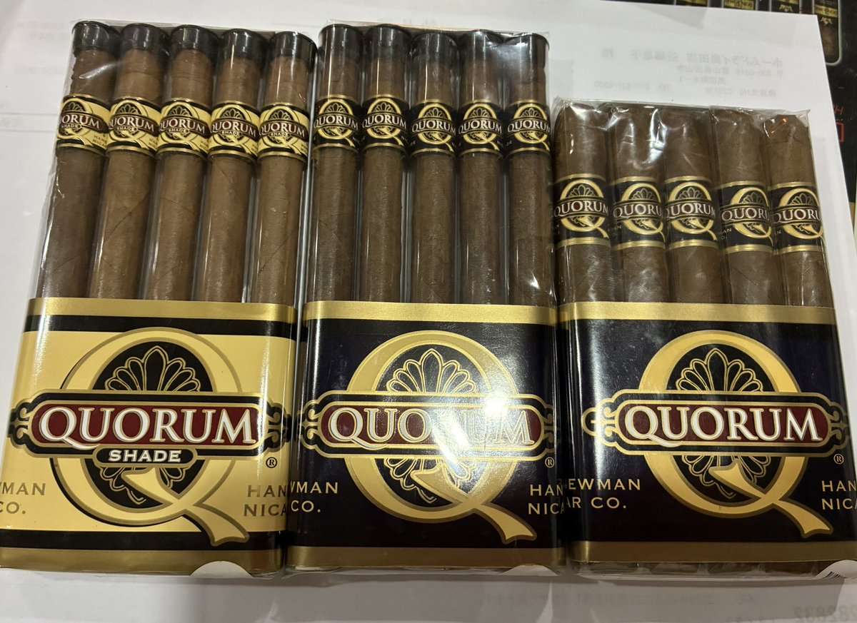 令和8年4月9日　木曜日は休み明けの😀
富山のはまきやさんからおはようございます🌞
ニカラグアの強めのデイリーシガー🇳🇮
クオラム　シェイドデルガド
クオラム　クラシックデルガド
クオラム　クラシックコロナ
基本の種類で補充しました😍
本日も9時からの営業開始で🕐
よろしくお願い致します🙇‍♀️