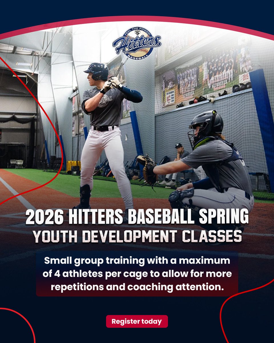 hittersbaseba11's tweet image. Small groups. More reps. Better results. 💯

Max 4 athletes per cage means more coaching, more feedback, and faster development.
Register today.

#HittersBaseball #YouthBaseball #BaseballTraining #PlayerDevelopment #WisconsinBaseball