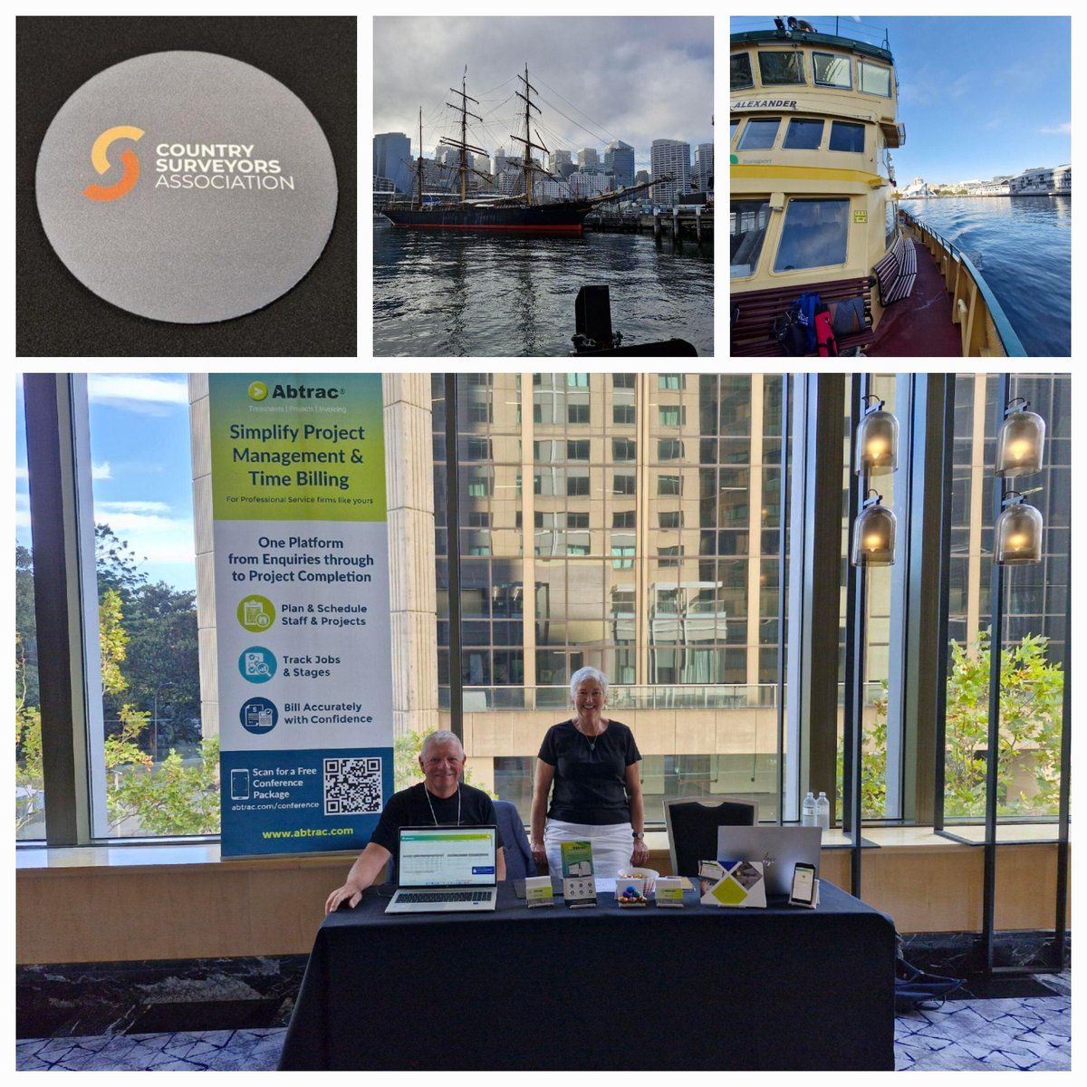 AbtracOnline's tweet image. Great to be at the Country Surveyors Conference in Sydney today.
Drop by for a chat about how surveying businesses are improving visibility across projects, time, and invoicing. Plus, scan the banner QR code for your free Surveyors pack.
#SurveyingCommunity #Surveyors #Abtrac