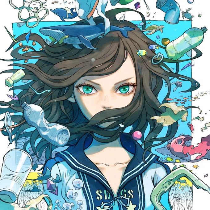 SDGs Girl - The ocean remembers everything.