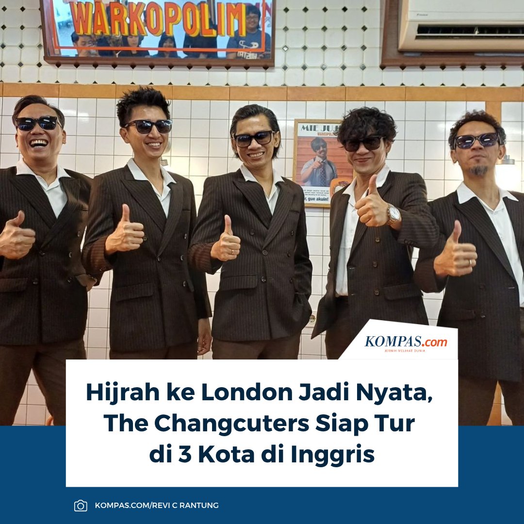 KompasEnt's tweet image. Lagu berjudul “Hijrah ke London” dari band The Changcuters rupanya menjadi nyata, yang mana mereka akan menggelar konser di Inggris dengan tajuk 'The Changcuters Berangkat ke UK'.

👉🏻Baca selengkapnya entertainment.kompas.com/read/2026/04/0…

~AM #TheChangcuters #HijrahkeLondon #Inggris