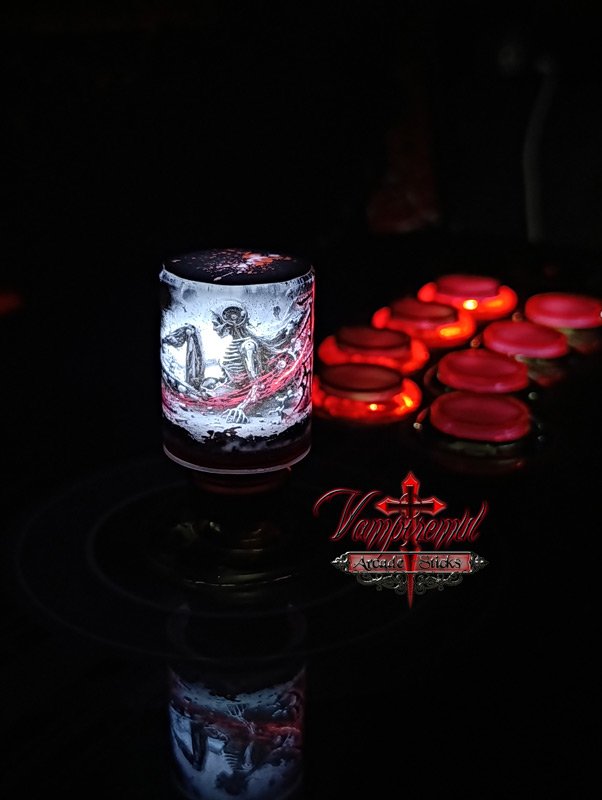 Vampiremul's tweet photo. This week we have a showdown! 
We never repeat designs, but we do maintain differences that make our pieces unique! 

Gold or red, what do you think?

#gaming #arcade #biomechanics #videogames #joystick https://t.co/YnpUkDHPyp