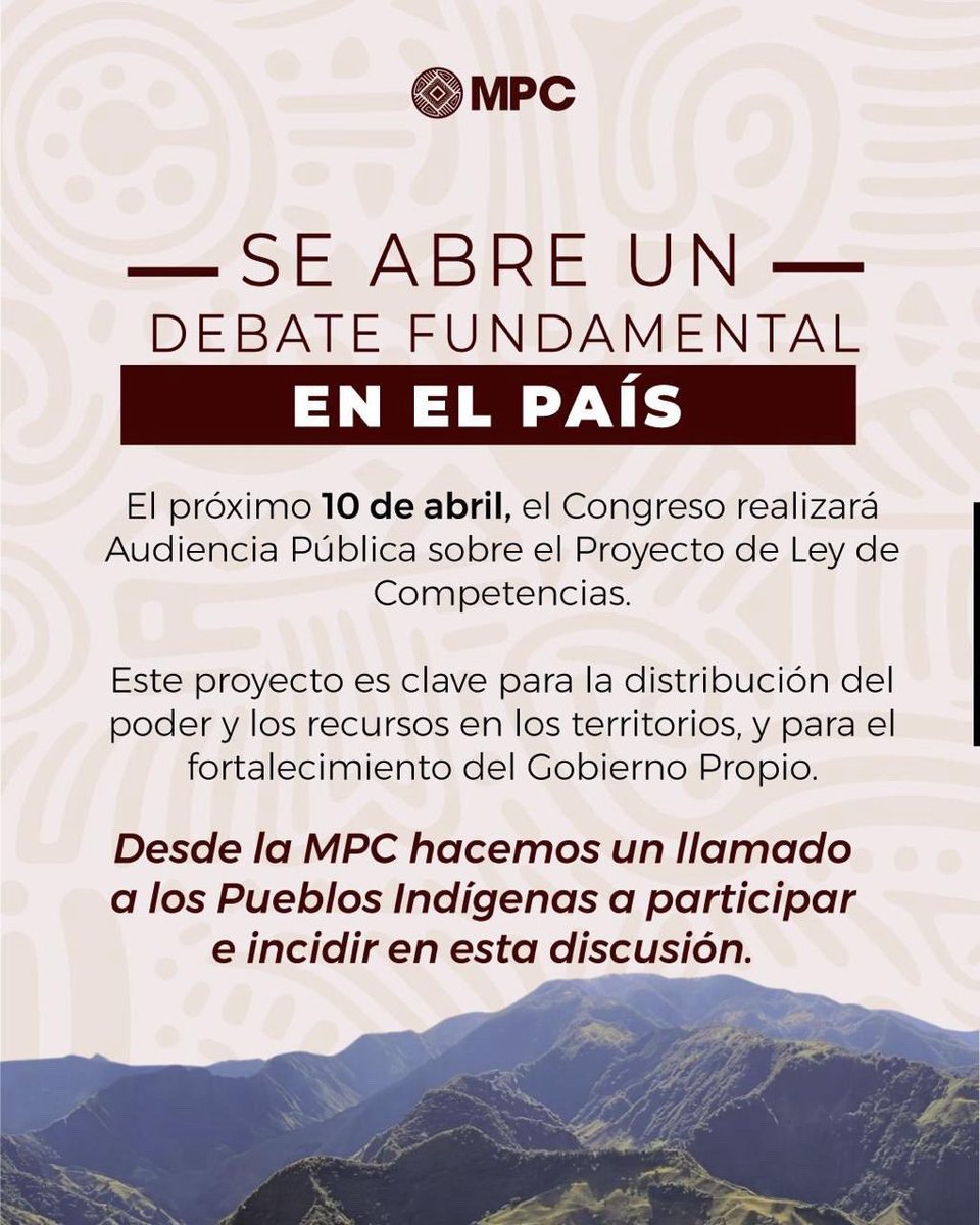 Mesa Permanente de Concertación Indígena - MPC tweet media
