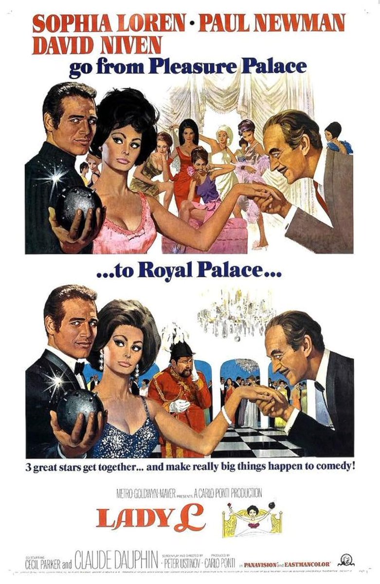 TCMComingUp's tweet image. #ComingUpOnTCM 

LADY L (1965) Sophia Loren, Paul Newman, David Niven, Marcel Dalio 
Dir.: Peter Ustinov 11:15 PM PT

A beautiful laundress rises through European society.  

2h 4m | Comedy | TV-PG  

#TCM #TCMParty