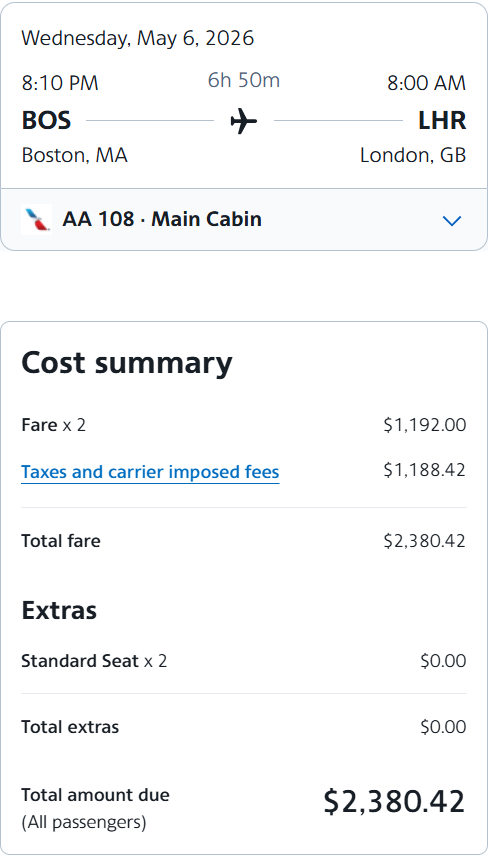 marklyerly's tweet photo. @AmericanAir @DeptTransport From $867.00 to $2300 in a mater of minutes tell me this isnt robbery. #customerservice #airlines #robbery #wemakeourownrules #guessimbacktodelta or maybe #united https://t.co/oR5Qdi9uw0