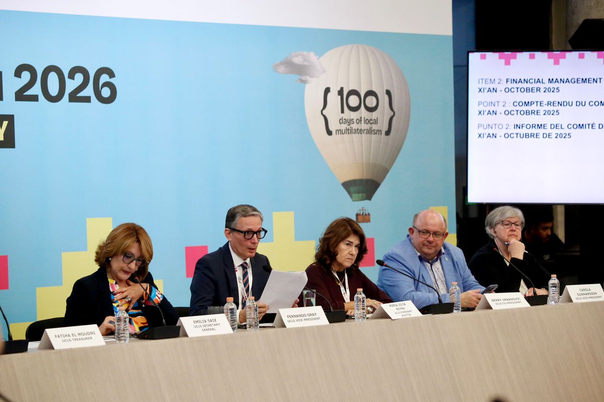 uclg_org's tweet photo. #UCLGMeets

🟡"Una Coalición Social Local para la humanidad: La nueva frontera del movimiento municipal y territorial"

Día 1️⃣: Comité de Gestión Financiera 

✅ Reunión Cerrada https://t.co/a9Jp8OtSOn