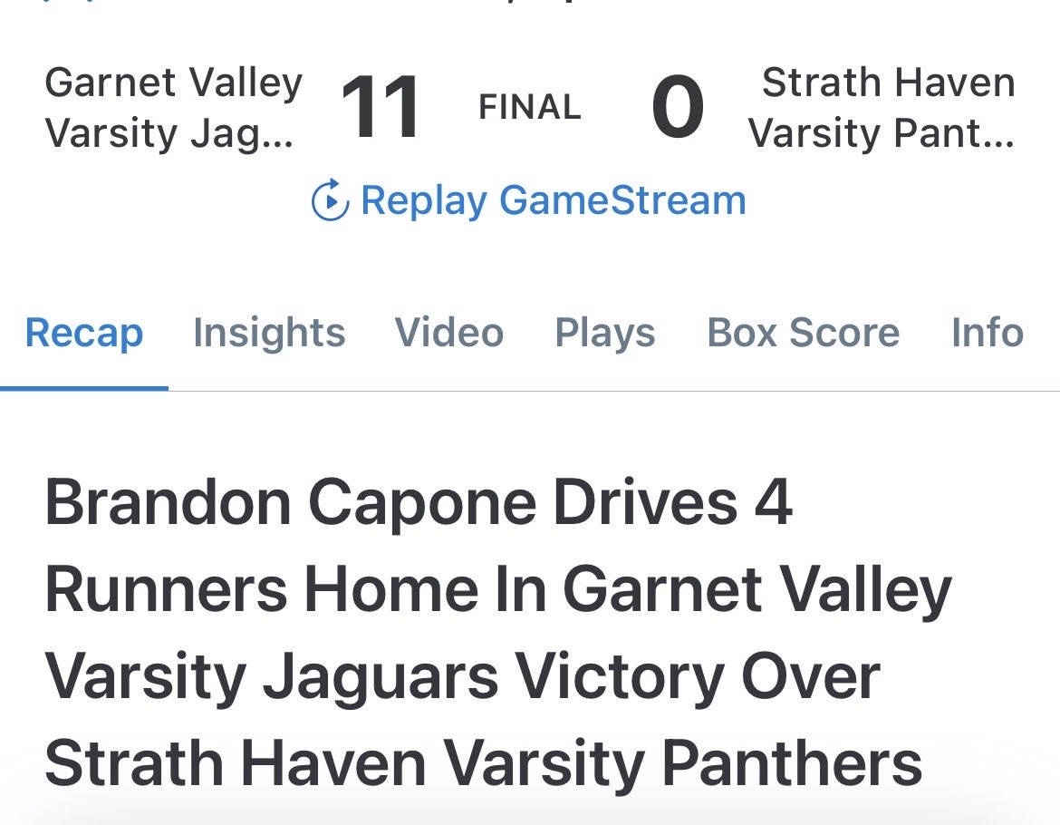 GV-Jags baseball tweet media