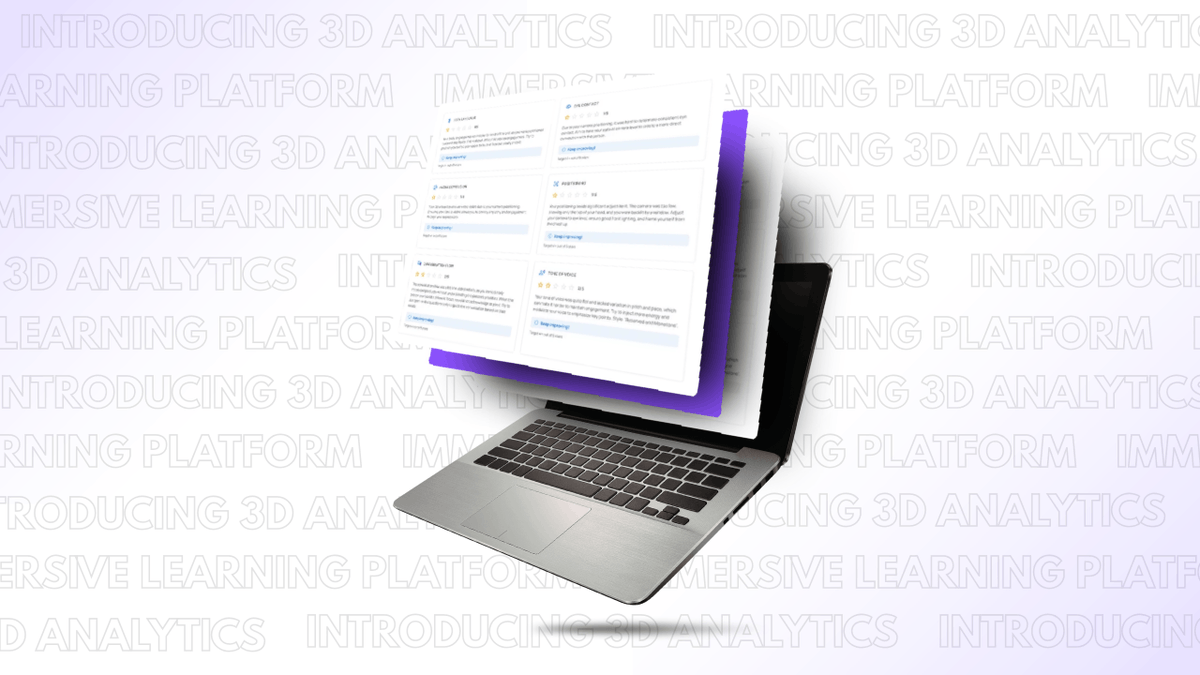 UneeQAI's tweet photo. Our biggest update to Immersive Training Platform just landed. 🛬 

🤩 Introducing 3D Analytics! 🤩

3D Analytics evaluates body language, tone of voice, eye contact, facial expressions, posture, and more, to give a complete view of how learners show up in their practice scenarios.

Because no one should be able to slouch and mumble their way through AI roleplay. 😅 

Check out the full update below and see how deep immersive learning analytics can go!

https://t.co/IuZEMY1M6p