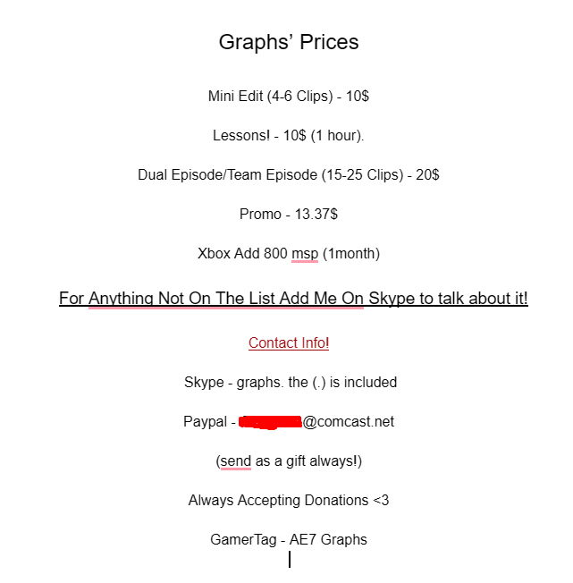 okGRAPHS's tweet photo. found my old editing prices from when i was 12... (8/2/2012)

who did lil bro think he was charging for an xbox friend request tho💀 https://t.co/8iVE39O7Qf