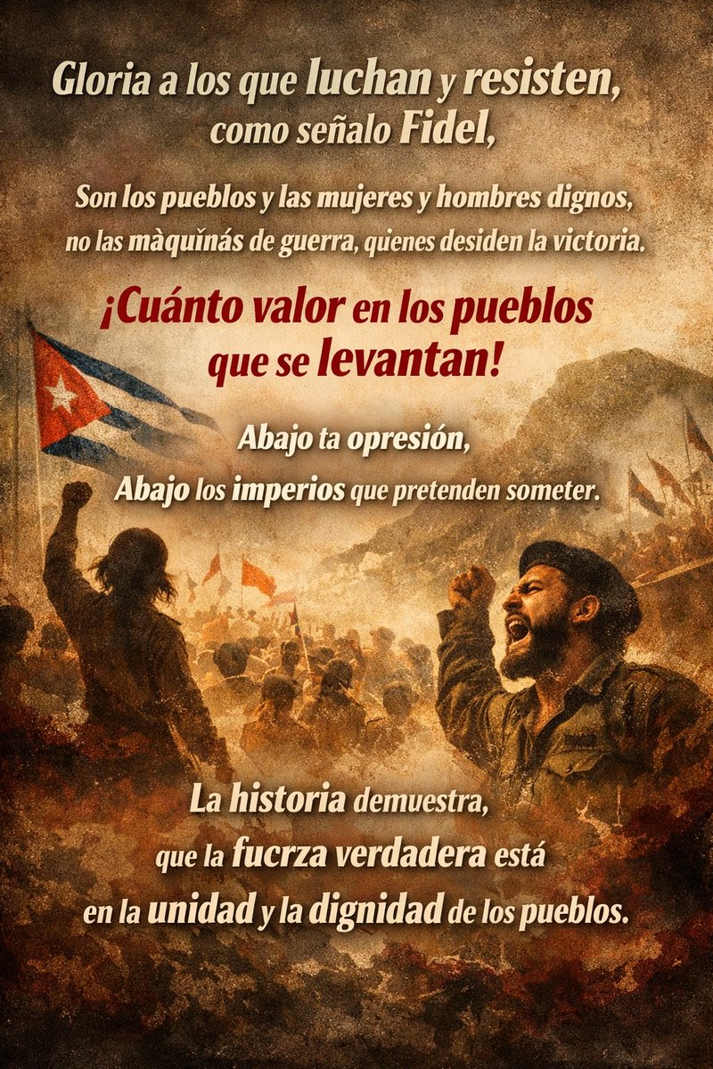 La victoria es de los que luchan y resisten. #CubaEstáFirme #LatirAvileño #LatiendoConFidel