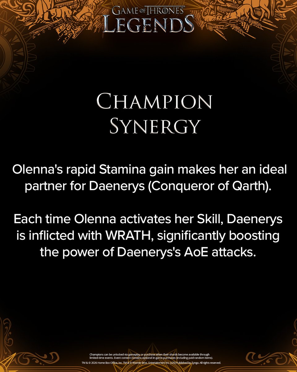 Game of Thrones: Legends tweet media